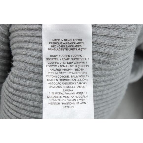 Lauren Ralph Lauren Turtleneck Sweater Women's XXL Gray Ribbed Knit LRL Logo - Picture 4 of 6